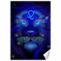 Sign Leo Zodiac Canvas 12  X 18   by Mariart