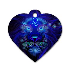 Sign Leo Zodiac Dog Tag Heart (two Sides) by Mariart