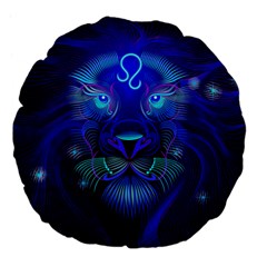 Sign Leo Zodiac Large 18  Premium Flano Round Cushions