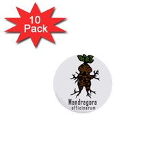 Mandrake Plant 1  Mini Buttons (10 Pack)  by Valentinaart