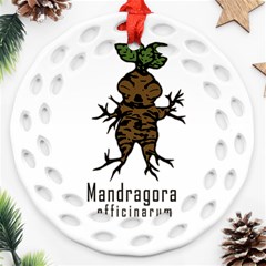 Mandrake Plant Ornament (round Filigree) by Valentinaart