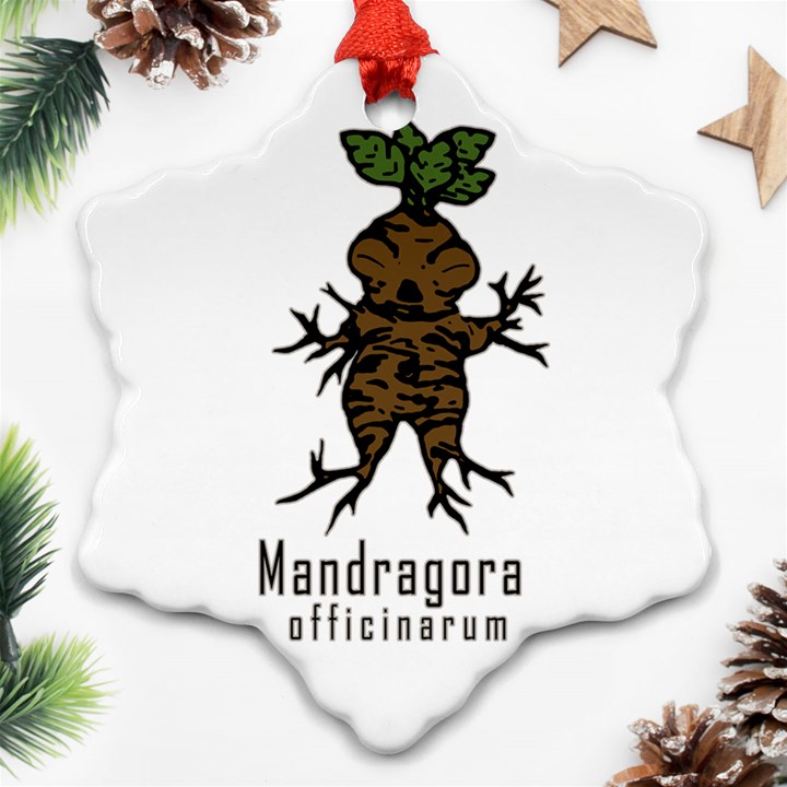 Mandrake plant Snowflake Ornament (Two Sides)