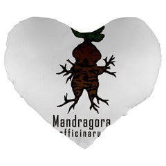 Mandrake Plant Large 19  Premium Flano Heart Shape Cushions by Valentinaart