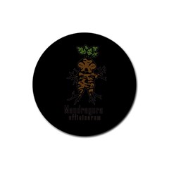 Mandrake Plant Rubber Round Coaster (4 Pack)  by Valentinaart