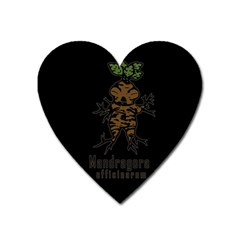 Mandrake Plant Heart Magnet by Valentinaart