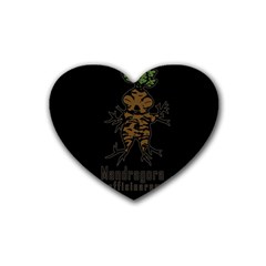 Mandrake Plant Rubber Coaster (heart) 