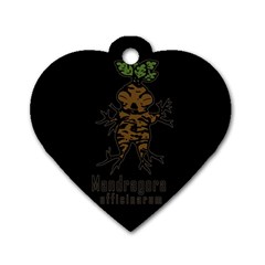 Mandrake Plant Dog Tag Heart (one Side) by Valentinaart