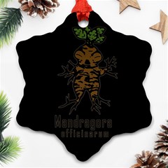 Mandrake Plant Snowflake Ornament (two Sides) by Valentinaart