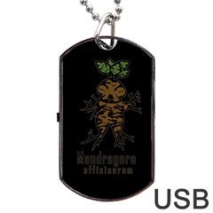 Mandrake Plant Dog Tag Usb Flash (one Side)