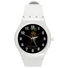 Mandrake Plant Round Plastic Sport Watch (m) by Valentinaart