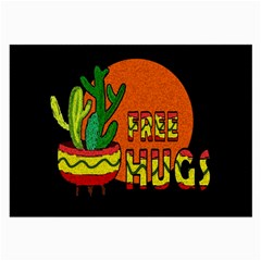 Cactus - Free Hugs Large Glasses Cloth (2-side) by Valentinaart