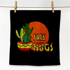 Cactus - Free Hugs Face Towel by Valentinaart