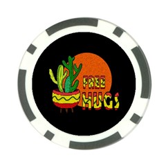 Cactus - Free Hugs Poker Chip Card Guard (10 Pack) by Valentinaart