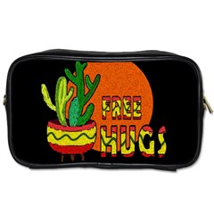 Cactus - Free Hugs Toiletries Bags by Valentinaart