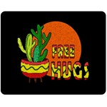 Cactus - free hugs Fleece Blanket (Medium)  60 x50  Blanket Front