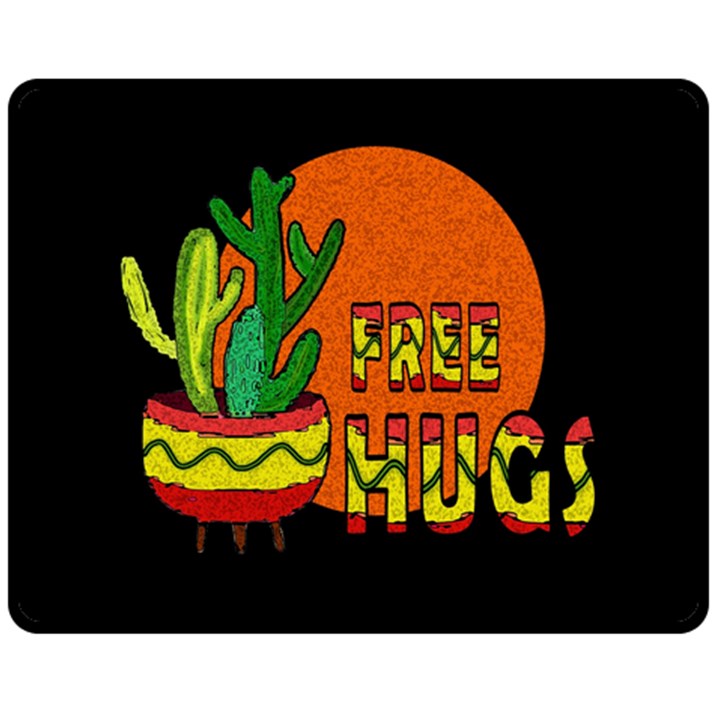 Cactus - free hugs Fleece Blanket (Medium) 