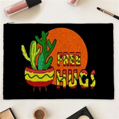 Cactus - Free Hugs Cosmetic Bag (xxl)  by Valentinaart