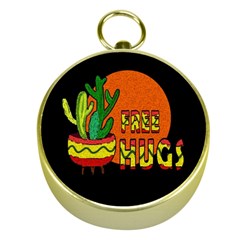 Cactus - Free Hugs Gold Compasses by Valentinaart