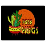 Cactus - free hugs Double Sided Flano Blanket (Medium)  60 x50  Blanket Front