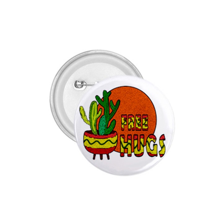 Cactus - free hugs 1.75  Buttons