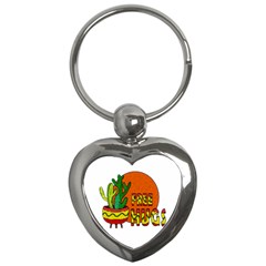 Cactus - Free Hugs Key Chains (heart)  by Valentinaart