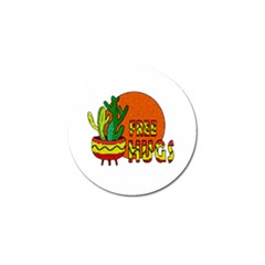 Cactus - Free Hugs Golf Ball Marker by Valentinaart