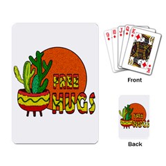 Cactus - Free Hugs Playing Card by Valentinaart