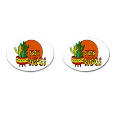 Cactus - Free Hugs Cufflinks (oval) by Valentinaart