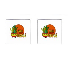 Cactus - Free Hugs Cufflinks (square) by Valentinaart