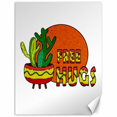 Cactus - Free Hugs Canvas 12  X 16   by Valentinaart