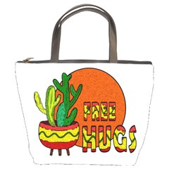 Cactus - Free Hugs Bucket Bags by Valentinaart