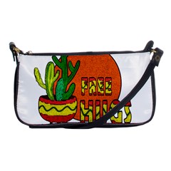 Cactus - Free Hugs Shoulder Clutch Bags by Valentinaart