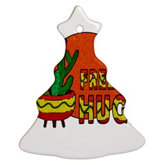 Cactus - Free Hugs Christmas Tree Ornament (two Sides) by Valentinaart