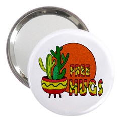 Cactus - Free Hugs 3  Handbag Mirrors by Valentinaart