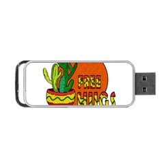 Cactus - Free Hugs Portable Usb Flash (two Sides) by Valentinaart