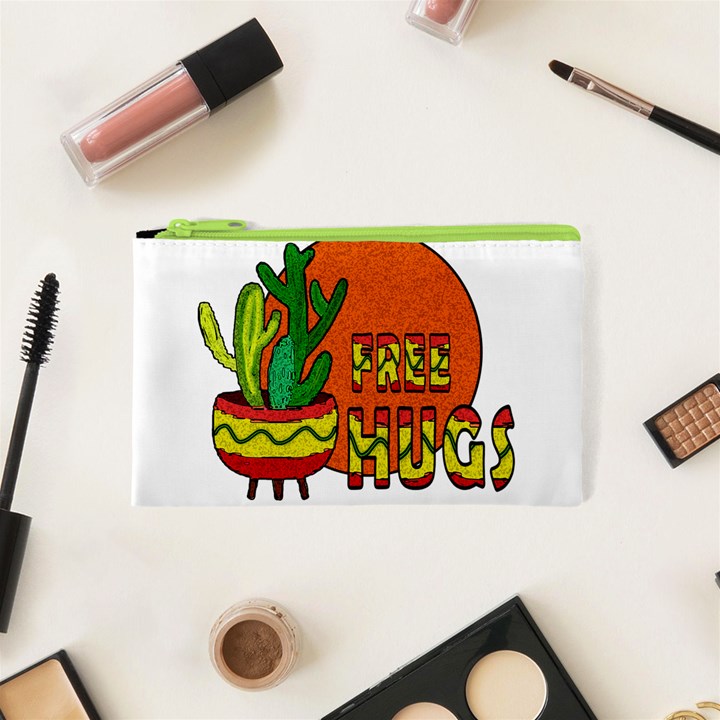 Cactus - free hugs Cosmetic Bag (XS)