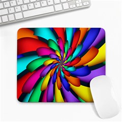 Star Flower Color Rainbow Large Mousepads