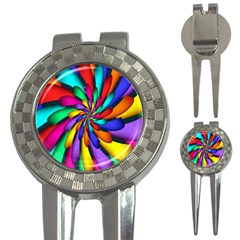 Star Flower Color Rainbow 3-in-1 Golf Divots