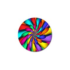 Star Flower Color Rainbow Golf Ball Marker by Mariart