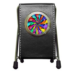 Star Flower Color Rainbow Pen Holder Desk Clocks by Mariart