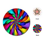 Star Flower Color Rainbow Playing Cards (Round)  Front