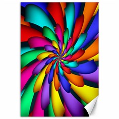 Star Flower Color Rainbow Canvas 12  X 18   by Mariart