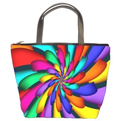 Star Flower Color Rainbow Bucket Bags