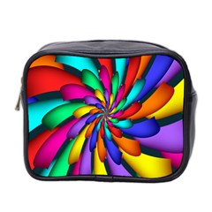 Star Flower Color Rainbow Mini Toiletries Bag 2-side by Mariart