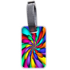 Star Flower Color Rainbow Luggage Tags (two Sides) by Mariart