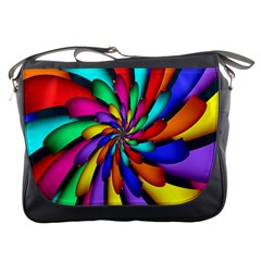 Star Flower Color Rainbow Messenger Bags by Mariart