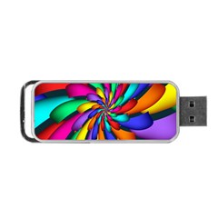 Star Flower Color Rainbow Portable Usb Flash (one Side) by Mariart