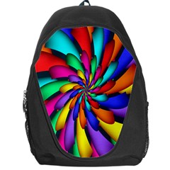 Star Flower Color Rainbow Backpack Bag by Mariart