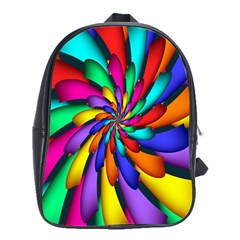 Star Flower Color Rainbow School Bags (xl)  by Mariart