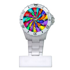 Star Flower Color Rainbow Plastic Nurses Watch